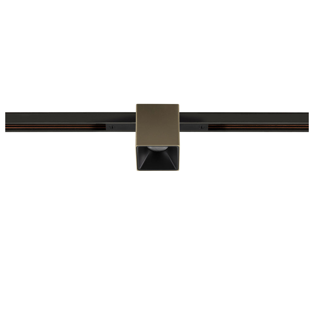 FIX-IT!, 48V, DALI, angular, calha padrão, spot, 2700K, 6,6 W, 36°, bronze / preto