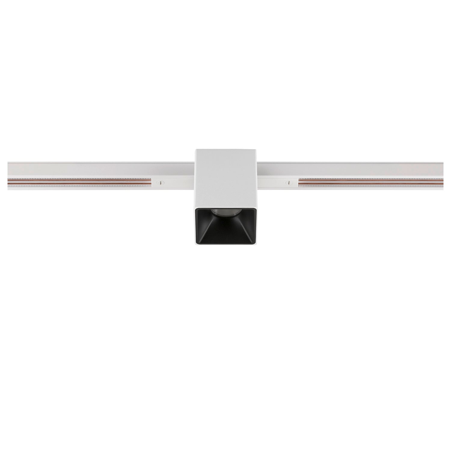 FIX-IT!, 48V, DALI, angular, calha padrão, spot, 3000K, 6,6 W, 36°, branco / preto