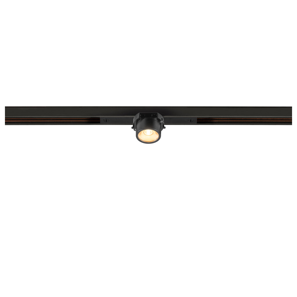 FIX-IT!, 48V, DALI, angular, calha padrão, spot, 3000K, 6,6 W, 36°, bronze / preto