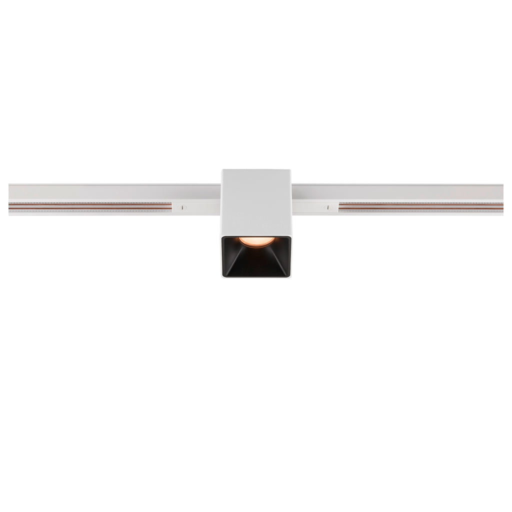 FIX-IT!, 48V, DALI, angular, calha padrão, spot, 2000-3000K, 7,4 W, 36°, branco / preto
