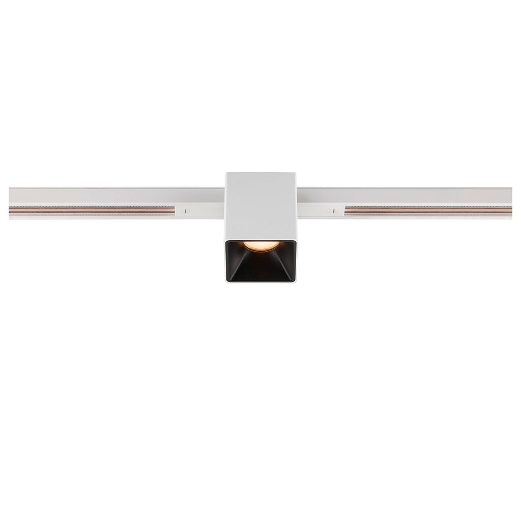 FIX-IT!, 48V, DALI, angular, calha padrão, spot, 2000-3000K, 7,4 W, 36°, branco / preto
