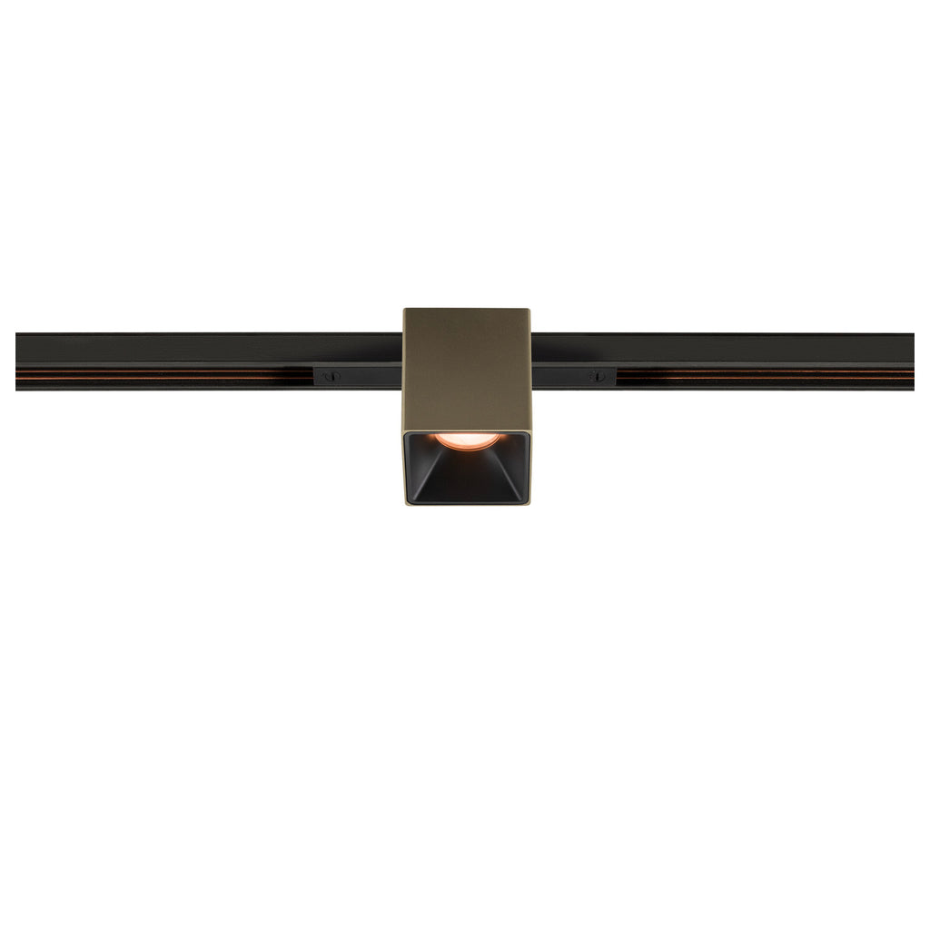 FIX-IT!, 48V, DALI, angular, calha padrão, spot, 2000-3000K, 7,4 W, 36°, bronze / preto