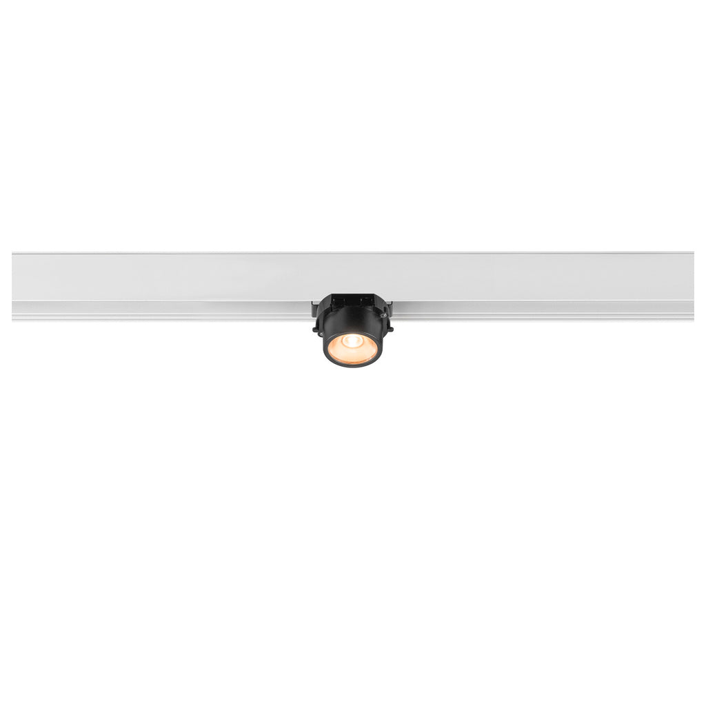 FIX-IT!, 48V, DALI, angular, calha de montagem na superfície, spot, 2700K, 6,6 W, 36°, branco / preto