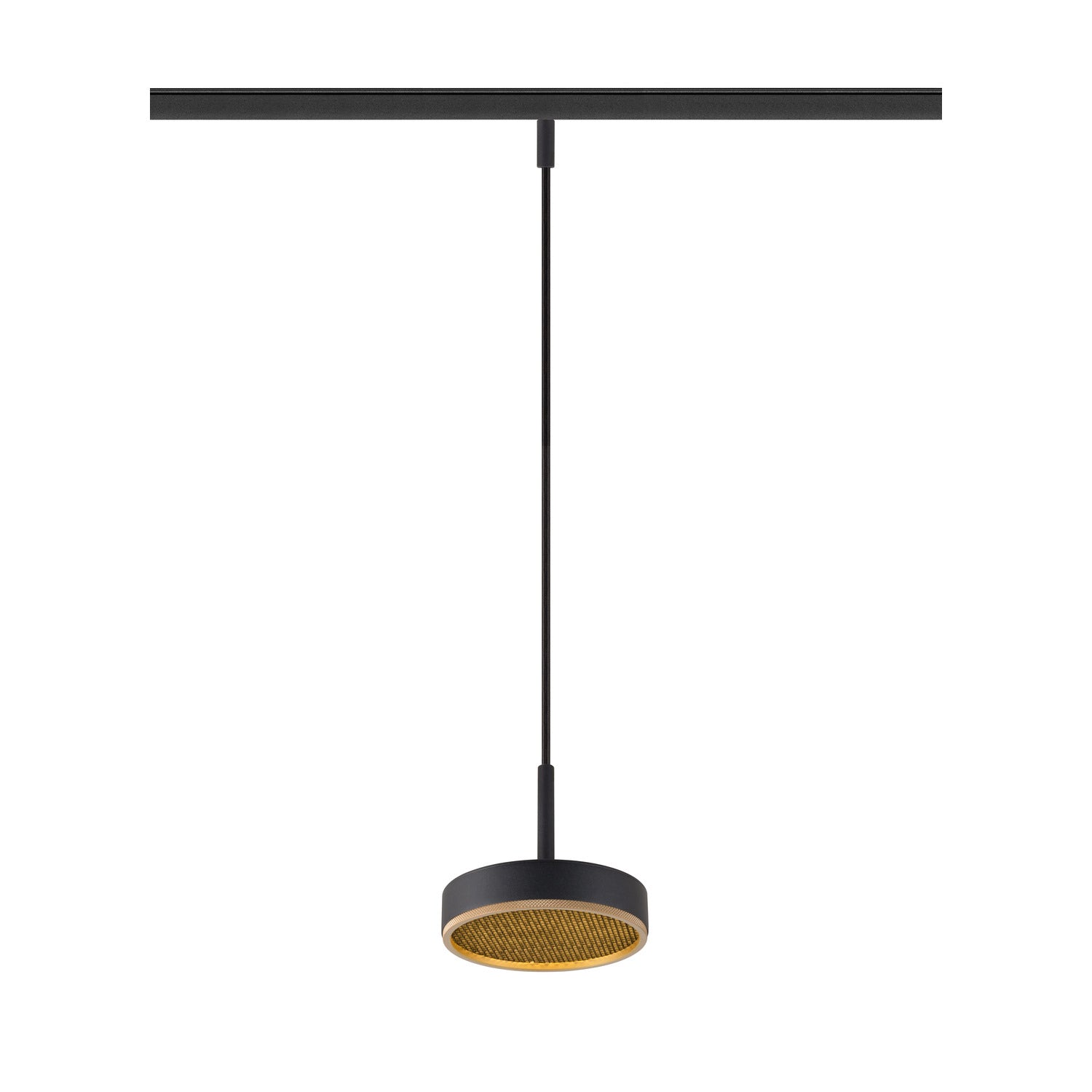 GRIP! FLAT, Candeeiro suspenso 48V, DALI, Comprimento suspenso 200 cm, 2700/3000 K, preto / dourado