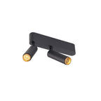GRIP! S, luminária de parede, dupla, PHASE, 3000 K, 21 W, 29°, preto / dourado