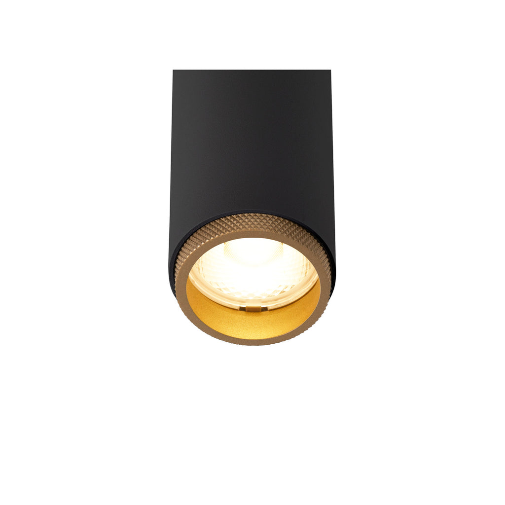 GRIP! S, luminária de parede, dupla, PHASE, 3000 K, 21 W, 29°, preto / dourado