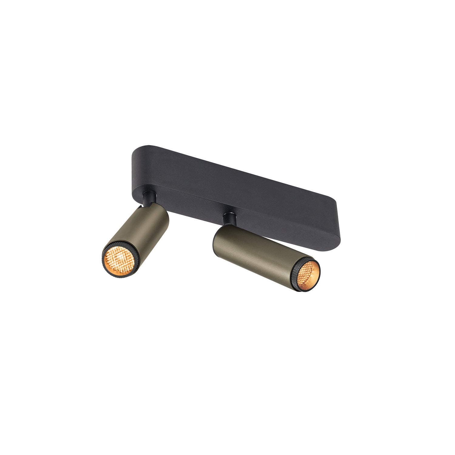 GRIP! S, luminária de parede, dupla, PHASE, 2700 K, 21 W, 29°, bronze / preto