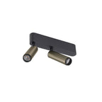 GRIP! S, luminária de parede, dupla, PHASE, 3000 K, 21 W, 29°, bronze / preto