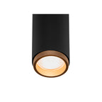 GRIP! M, luminária de teto embutida, PHASE, 2700 K, 42°, IP20, cilíndrica, preto / dourado