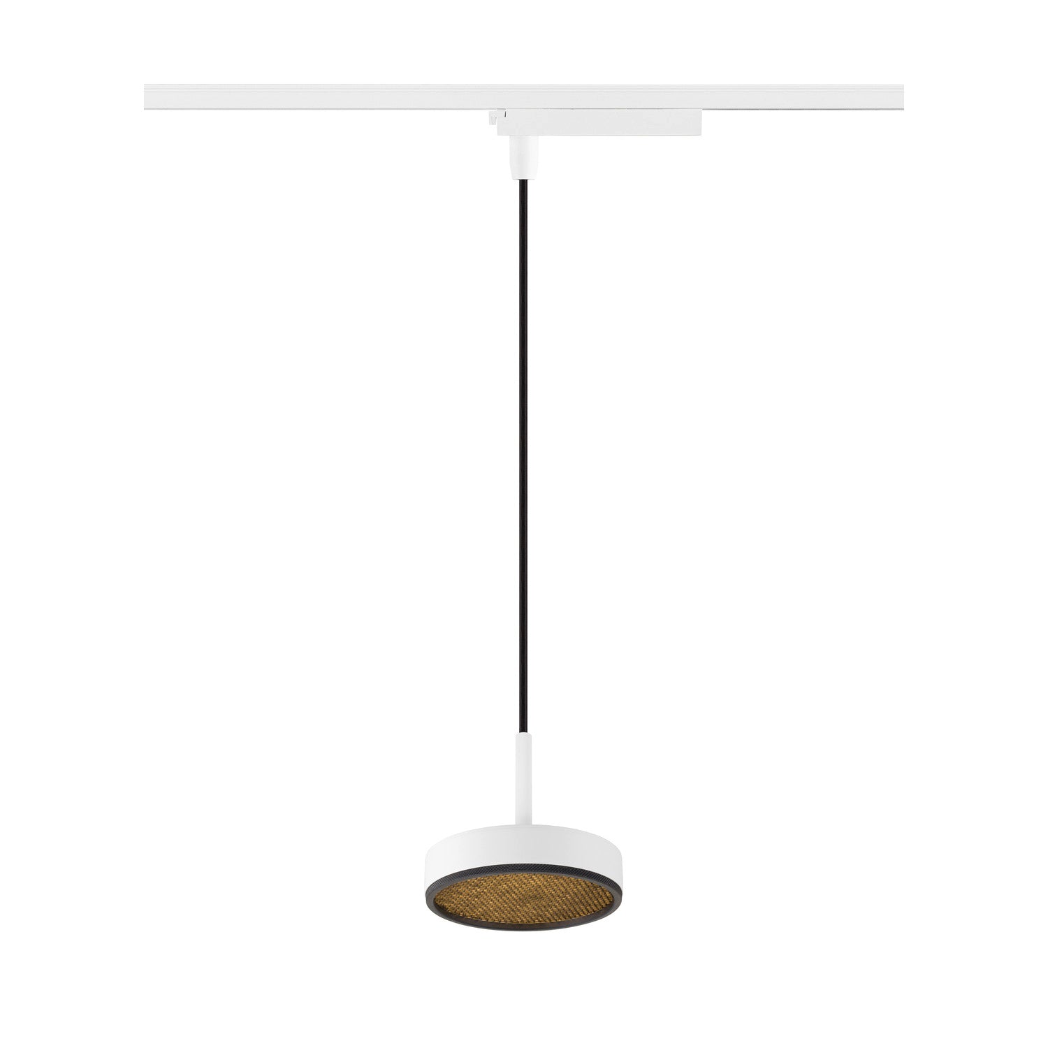 GRIP! FLAT, 1~ Candeeiro suspenso, PHASE, Comprimento pendente 200 cm, 2700/3000 K, branco / preto