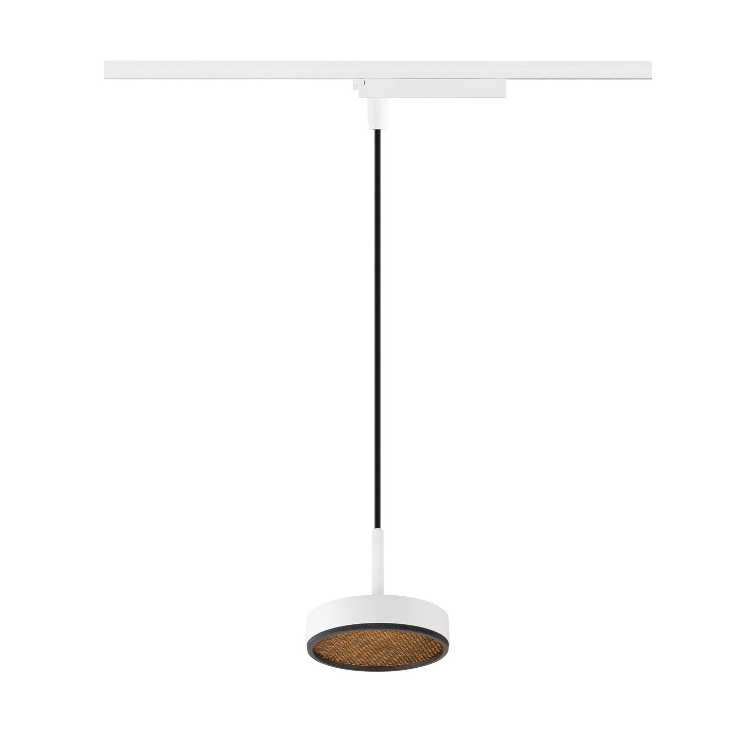 GRIP! FLAT, 1~ Candeeiro suspenso, PHASE, Comprimento pendente 200 cm, 2700/3000 K, branco / preto