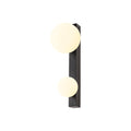 SUN WL, duplo, G9, luminária de parede, redonda, 2 x máx. 5 W, IP20, preto