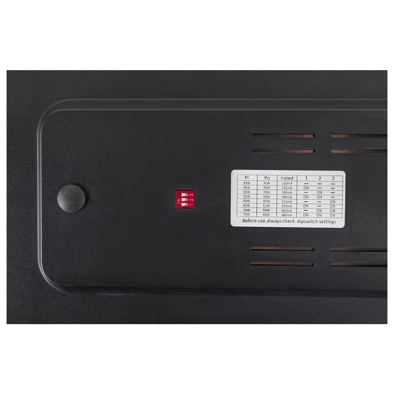 SIGHT PANEL, 3~ Spot, retangular, 3000 K, 38 W, 70°, preto