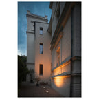 DASAR® L, luminária enterrada, assimétrica, 3000K, 70°/40°, IP65/IP67, redonda, aço inoxidável / preto