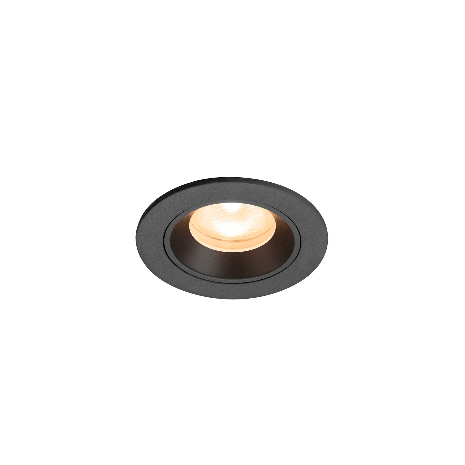 NUMINOS® XS, luminária de teto embutida, 2700 K, 55°, IP20, redonda, preta