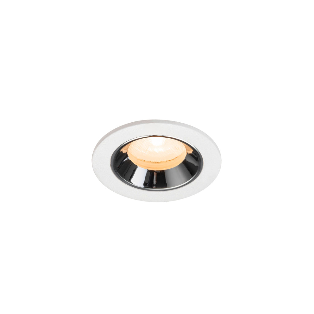 NUMINOS® XS, luminária para encastrar no teto, brance/cromada 2700 K 20°