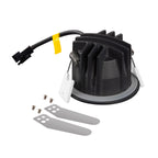 NUMINOS® XS, luminária de teto embutida, 3000 K, 20°, IP20, redonda, preto / branco