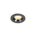 NUMINOS® XS, luminária para encastrar no teto, preta/cromada 3000 K 20°