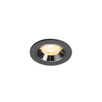 NUMINOS® XS, luminária para encastrar no teto, preta/cromada 3000 K 40°