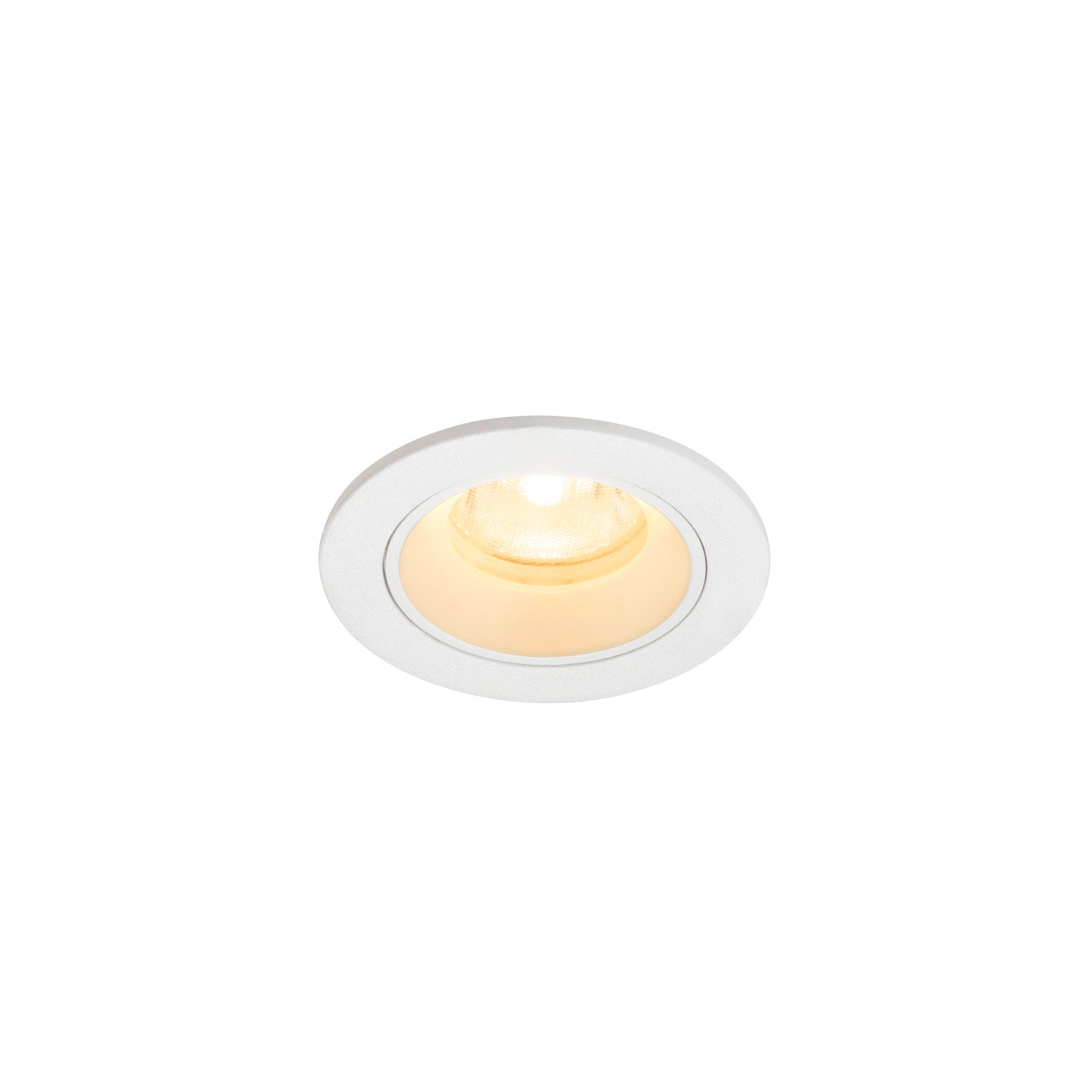 NUMINOS® XS, luminária de teto embutida, 3000 K, 40°, IP20, redonda, branca