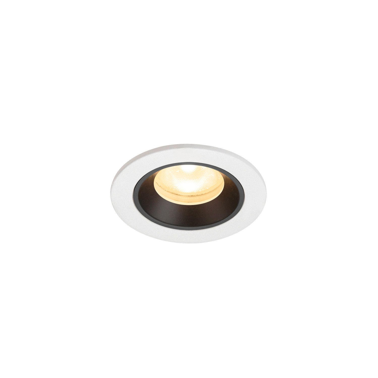 NUMINOS® XS, luminária para encastrar no teto, brance/preta 3000 K 55°
