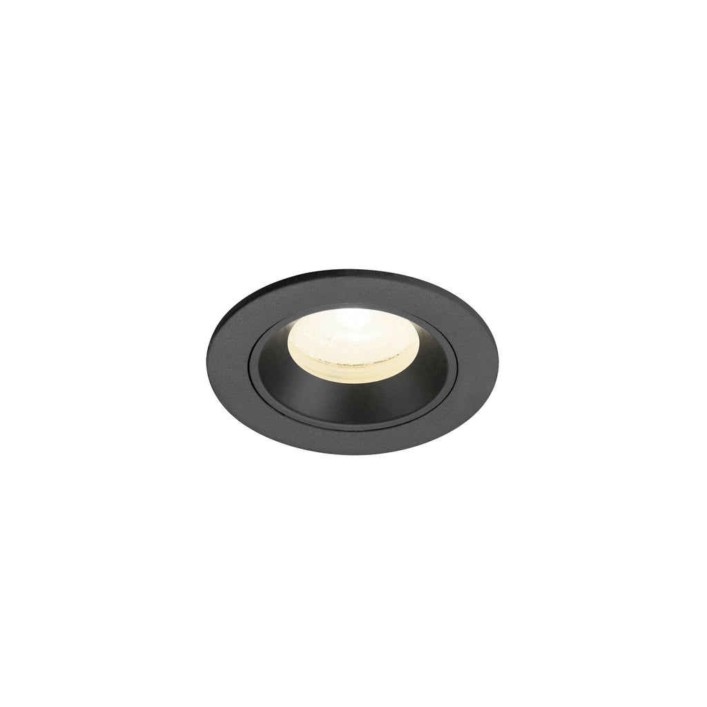NUMINOS® XS, luminária de teto embutida, 4000 K, 20°, IP20, redonda, preta