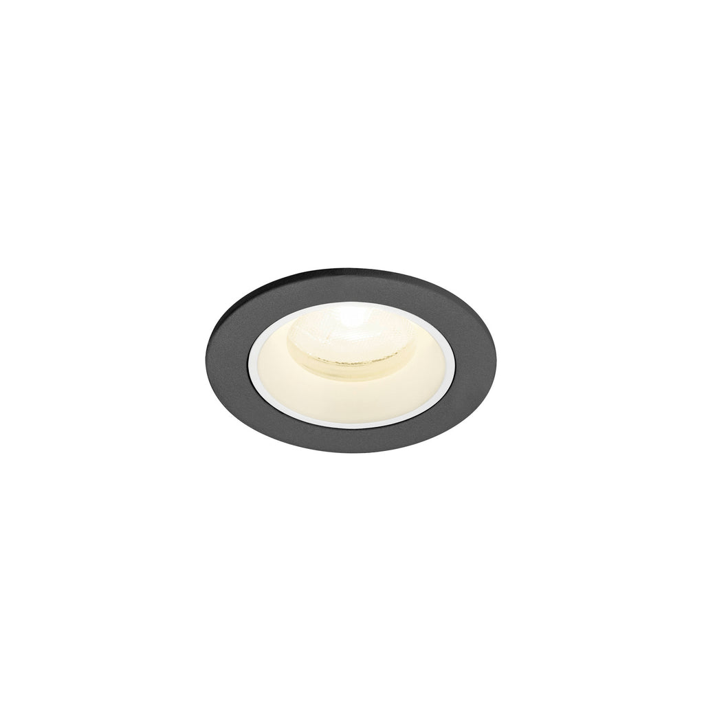 NUMINOS® XS, luminária de teto embutida, 4000 K, 20°, IP20, redonda, preto / branco