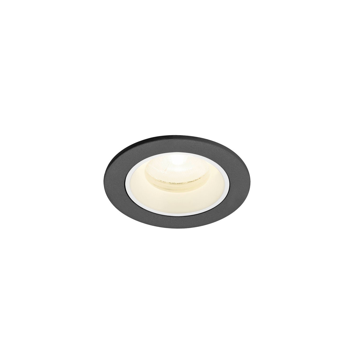 NUMINOS® XS, luminária de teto embutida, 4000 K, 20°, IP20, redonda, preto / branco