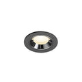 NUMINOS® XS, luminária para encastrar no teto, preta/cromada 4000 K 20°