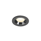 NUMINOS® XS, luminária para encastrar no teto, preta/cromada 4000 K 20°