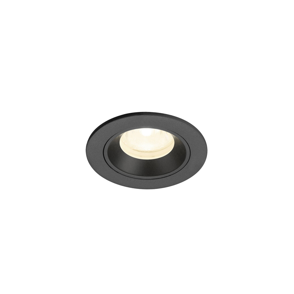 NUMINOS® XS, luminária de teto embutida, 4000 K, 40°, IP20, redonda, preta