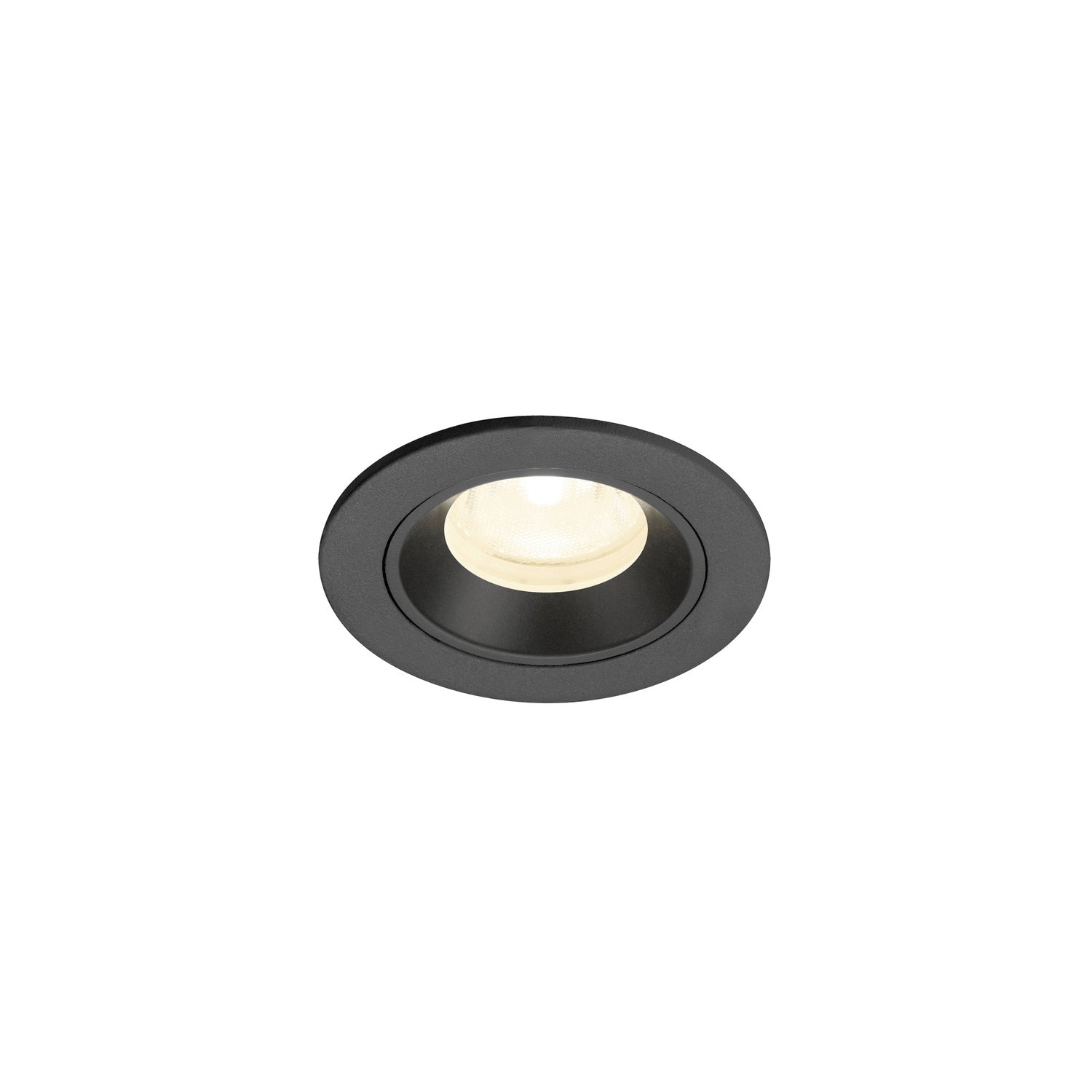 NUMINOS® XS, luminária de teto embutida, 4000 K, 40°, IP20, redonda, preta