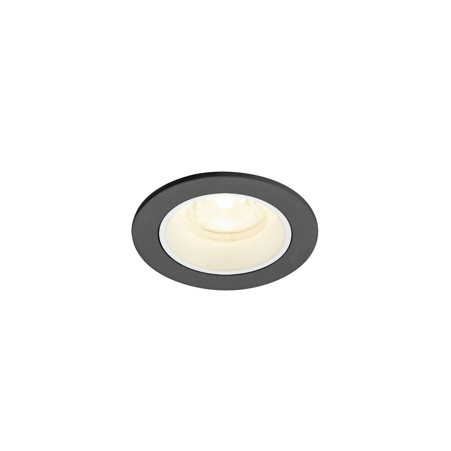 NUMINOS® XS, luminária de teto embutida, 4000 K, 40°, IP20, redonda, preto / branco