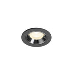 NUMINOS® XS, luminária para encastrar no teto, preta/cromada 4000 K 40°
