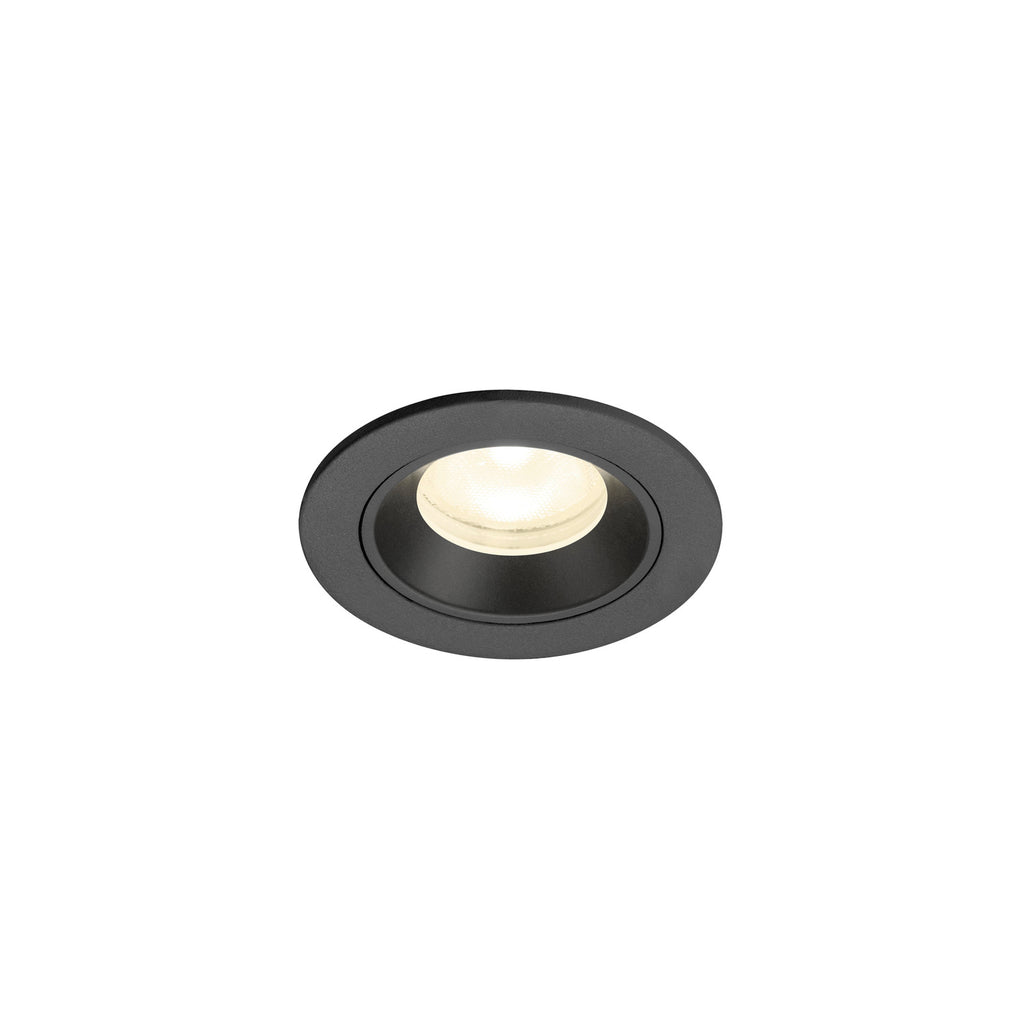 NUMINOS® XS, luminária de teto embutida, 4000 K, 55°, IP20, redonda, preta