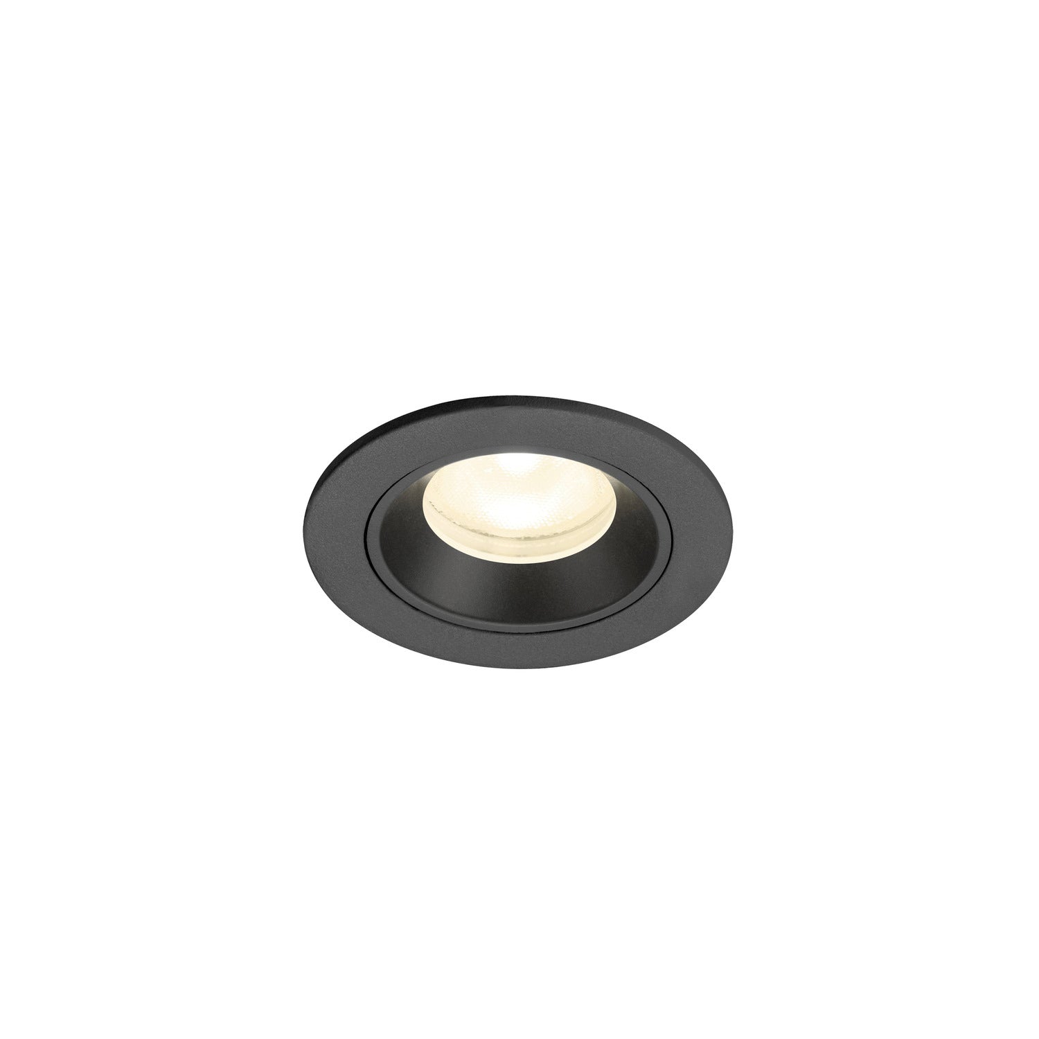 NUMINOS® XS, luminária de teto embutida, 4000 K, 55°, IP20, redonda, preta