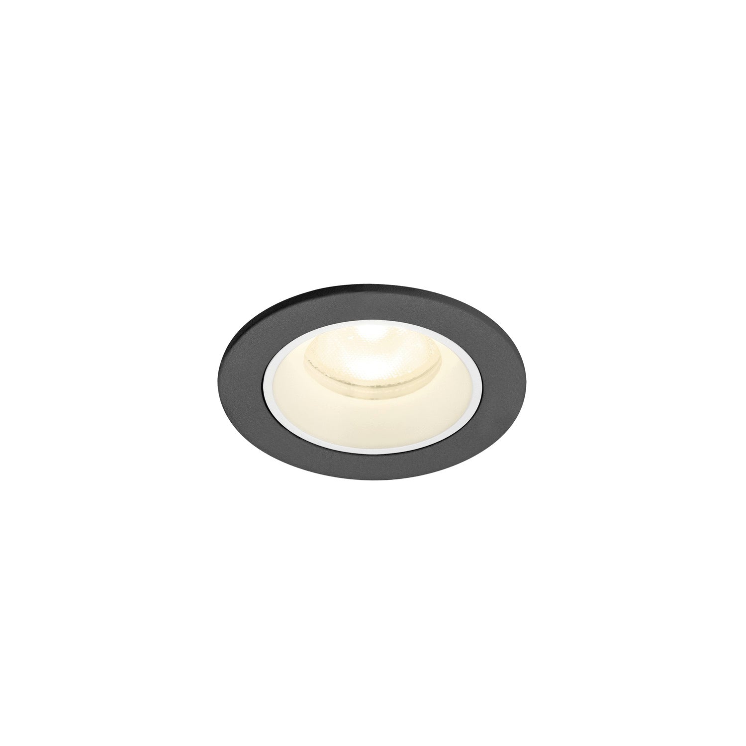 NUMINOS® XS, luminária de teto embutida, 4000 K, 55°, IP20, redonda, preto / branco