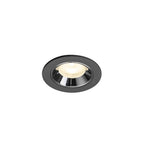 NUMINOS® XS, luminária para encastrar no teto, preta/cromada 4000 K 55°