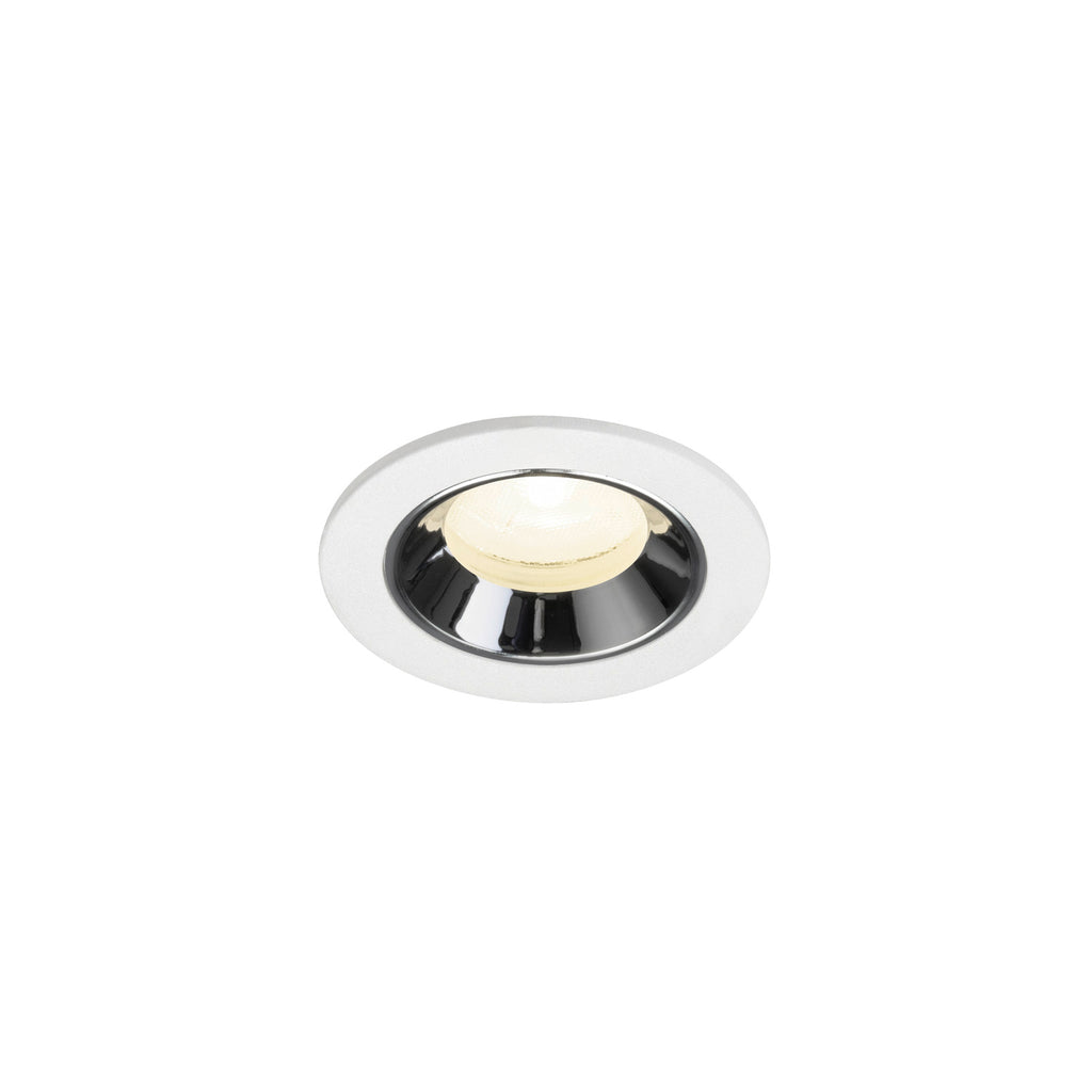 NUMINOS® XS, luminária para encastrar no teto, brance/cromada 4000 K 20°