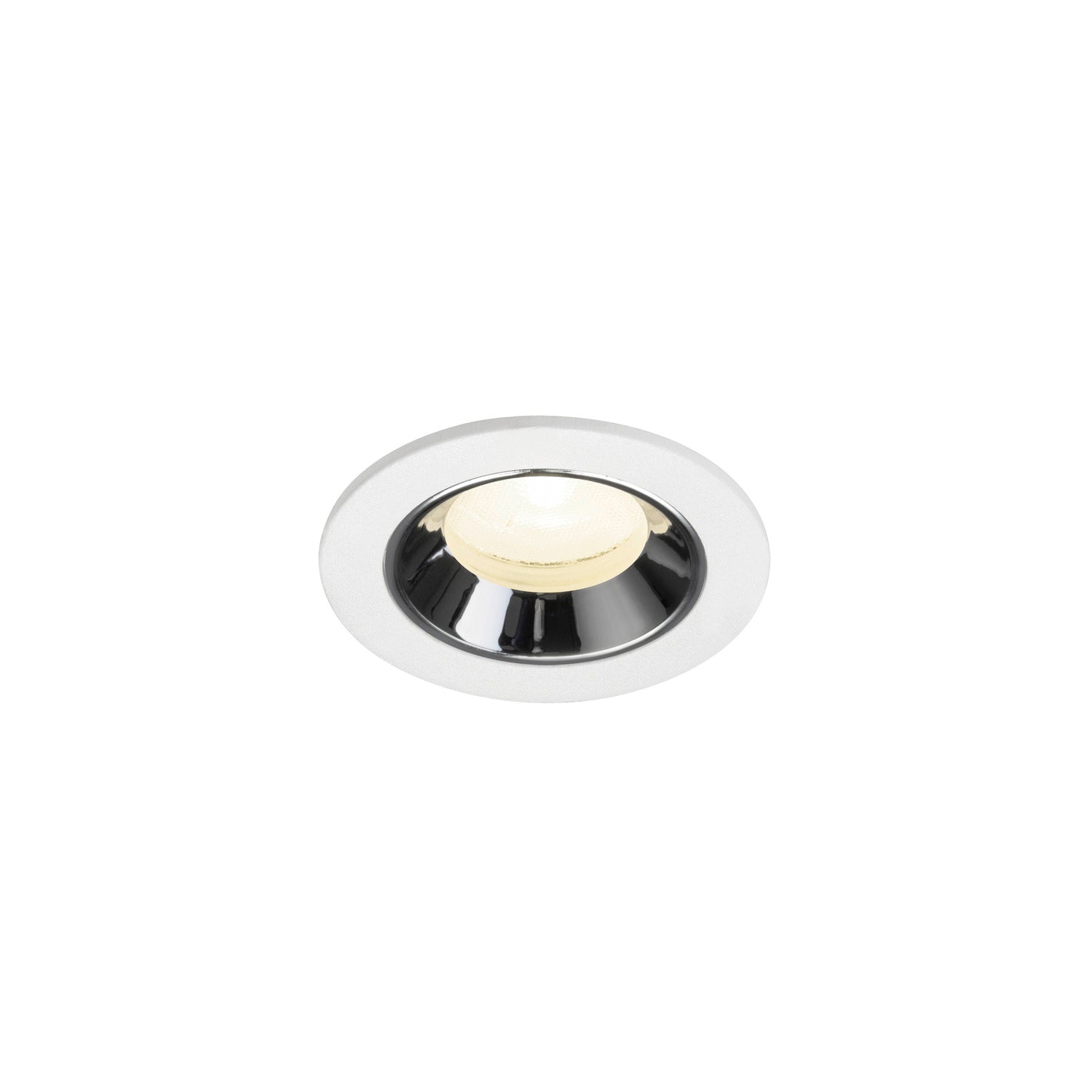 NUMINOS® XS, luminária para encastrar no teto, brance/cromada 4000 K 20°