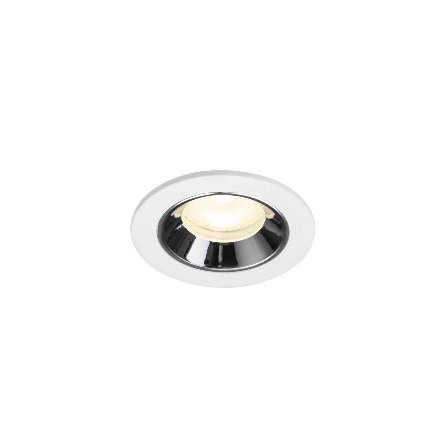 NUMINOS® XS, luminária para encastrar no teto, brance/cromada 4000 K 55°