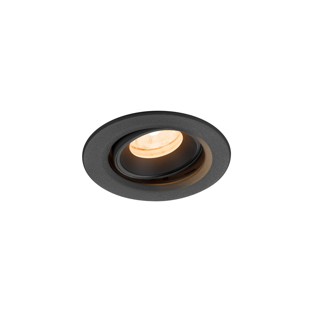 NUMINOS® MOVE XS, Luminária de teto embutida, 2700 K, 20°, IP20, redonda, preta