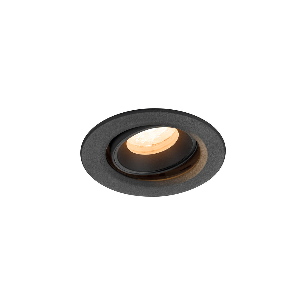 NUMINOS® MOVE XS, Luminária de teto embutida, 2700 K, 40°, IP20, redonda, preta