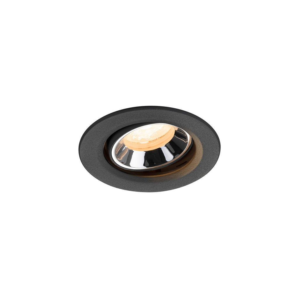 NUMINOS® MOVE XS, luminária para encastrar no teto, preta/cromada 2700 K 40°