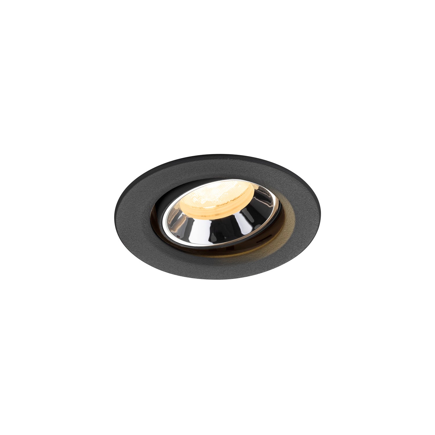 NUMINOS® MOVE XS, luminária para encastrar no teto, preta/cromada 3000 K 40°