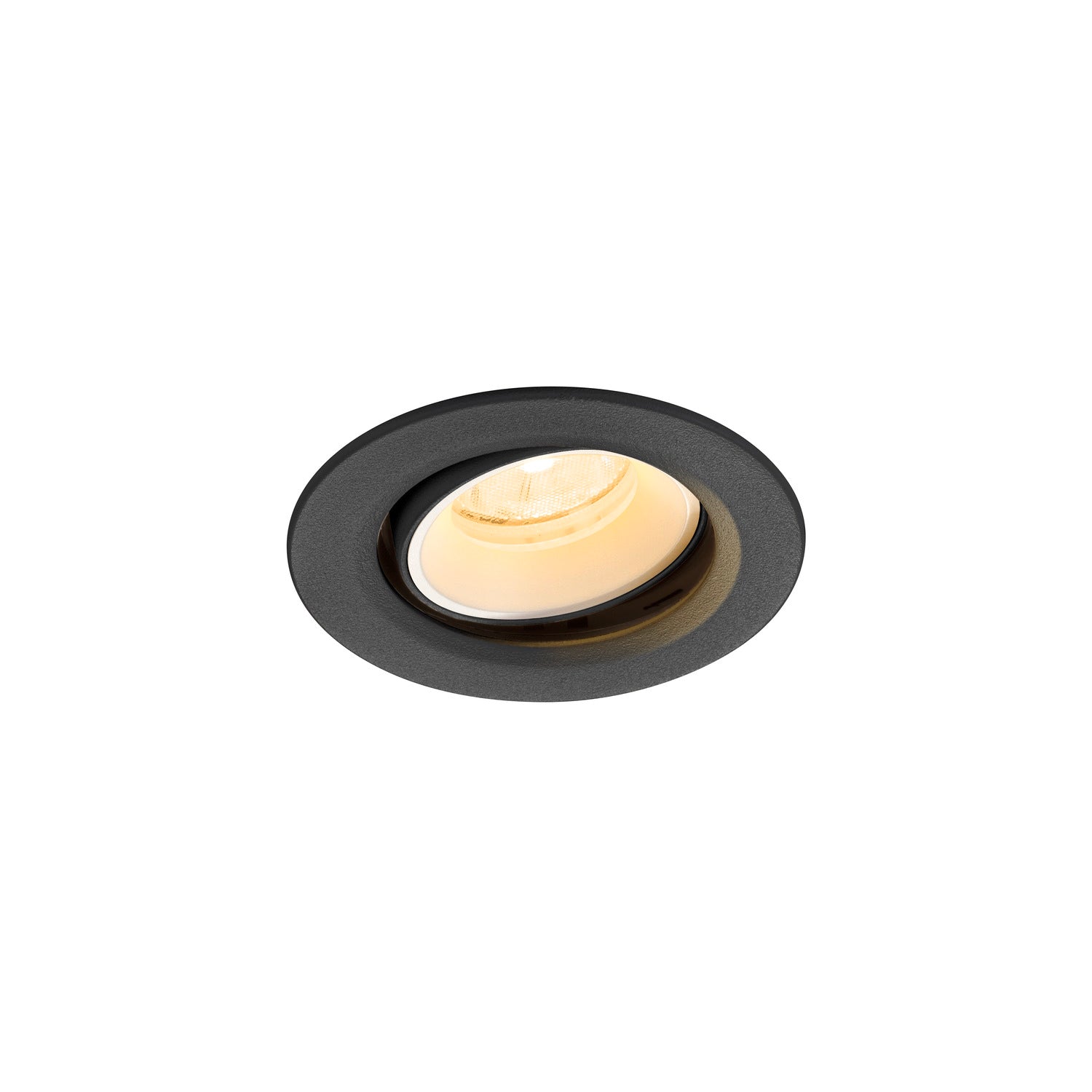 NUMINOS® MOVE XS, Luminária de teto embutida, 4000 K, 20°, IP20, redonda, preto / branco