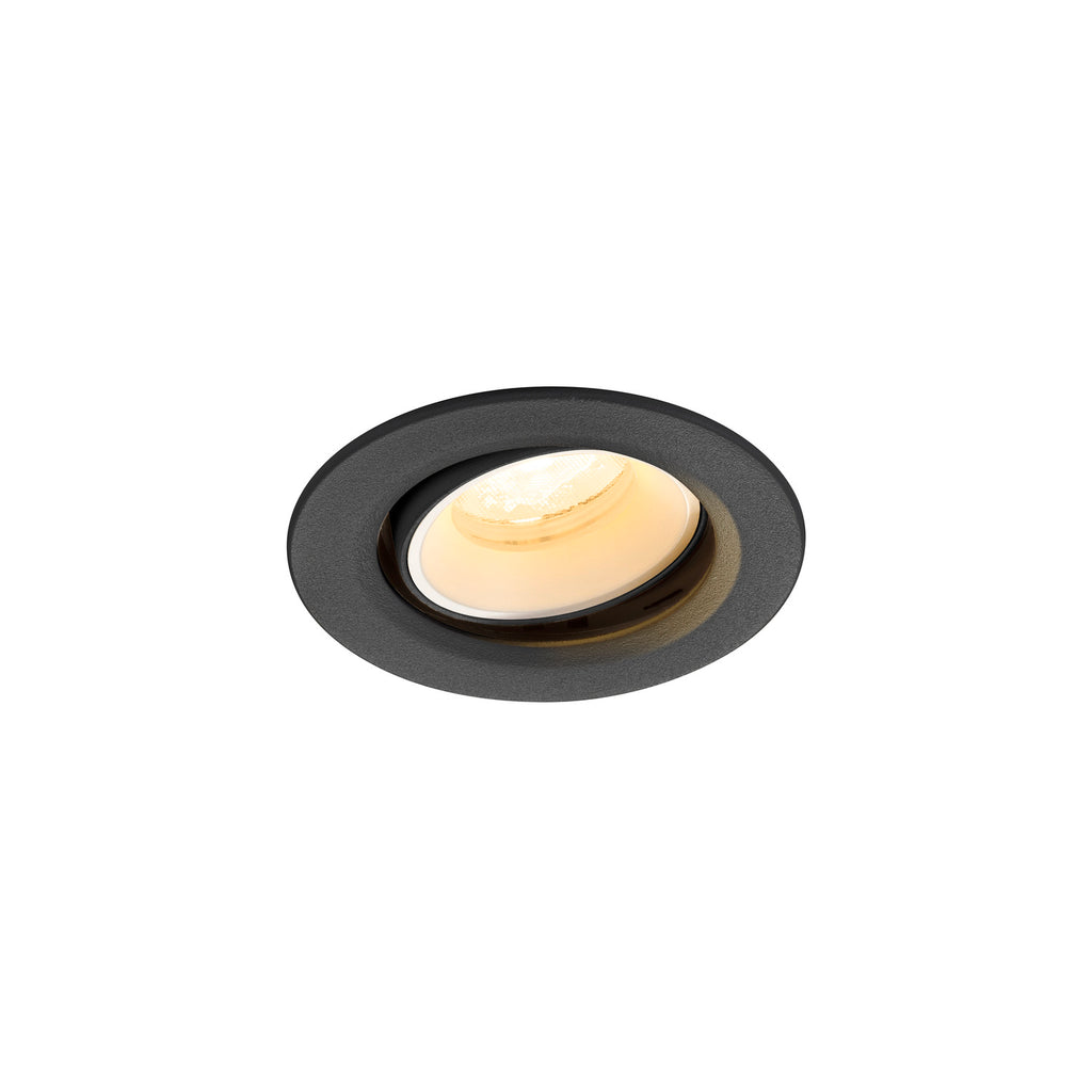 NUMINOS® MOVE XS, Luminária de teto embutida, 4000 K, 40°, IP20, redonda, preto / branco