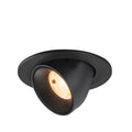 NUMINOS® GIMBLE S, Luminária de teto embutida, 2700 K, 20°, IP20, redonda, preta