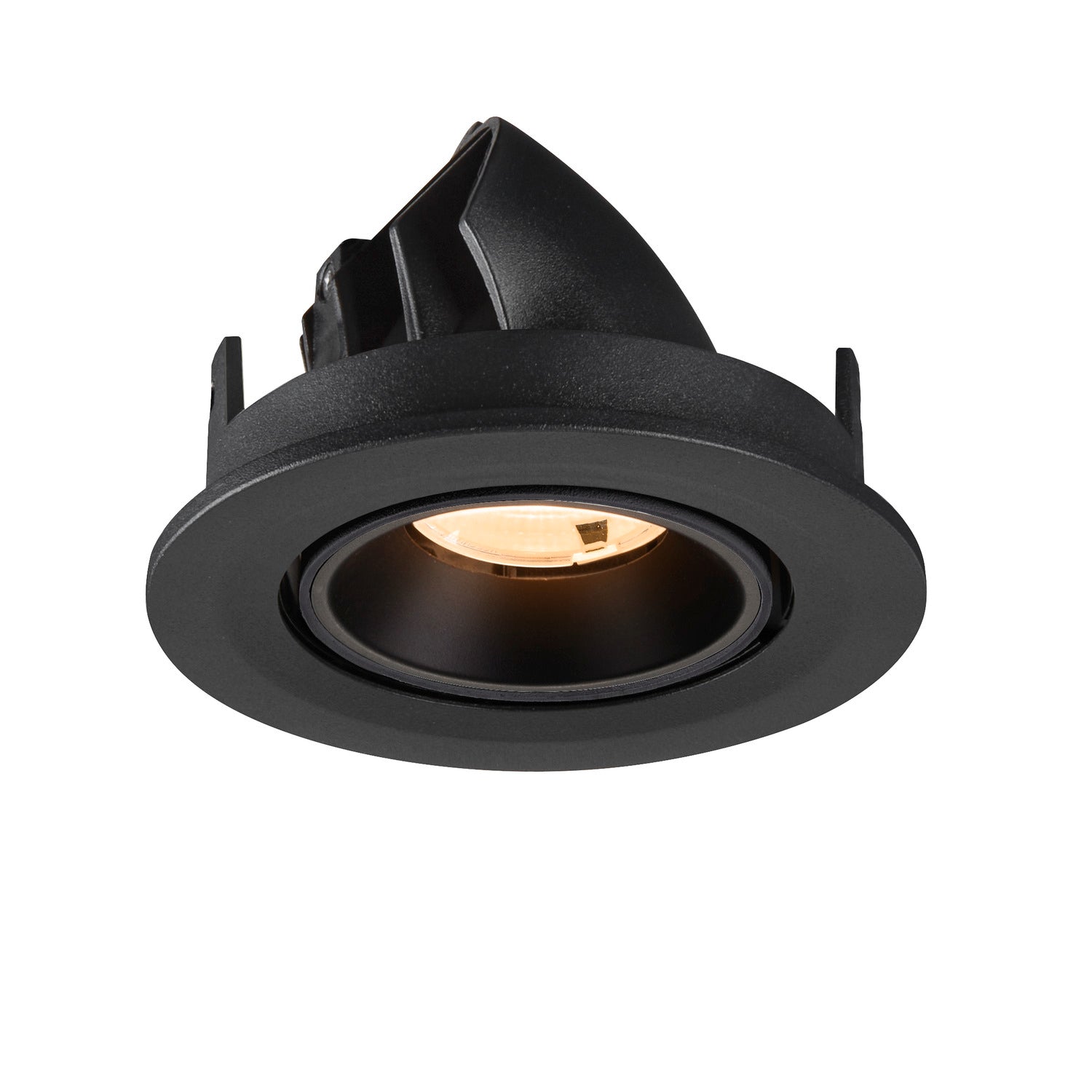 NUMINOS® GIMBLE S, Luminária de teto embutida, 2700 K, 20°, IP20, redonda, preta