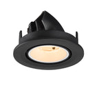 NUMINOS® GIMBLE S, Luminária de teto embutida, 2700 K, 20°, IP20, redonda, preto / branco